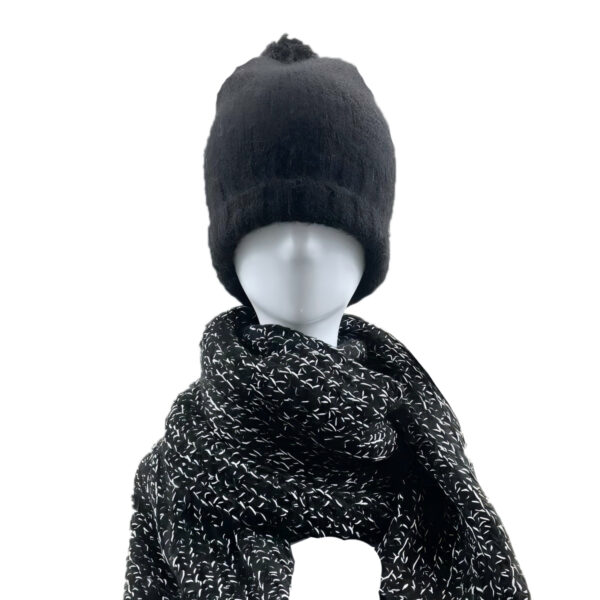 WMZ08 Winter Warm Knit Scarf Beanie  Elegant Soft Hat and Scarf Set comfortable and versatile for various occasions