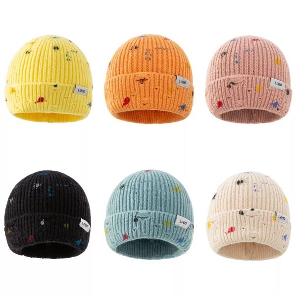 BH04  Recycled polyester beanie hat Winter hat Knitted hat Windproof warm beanie hat
