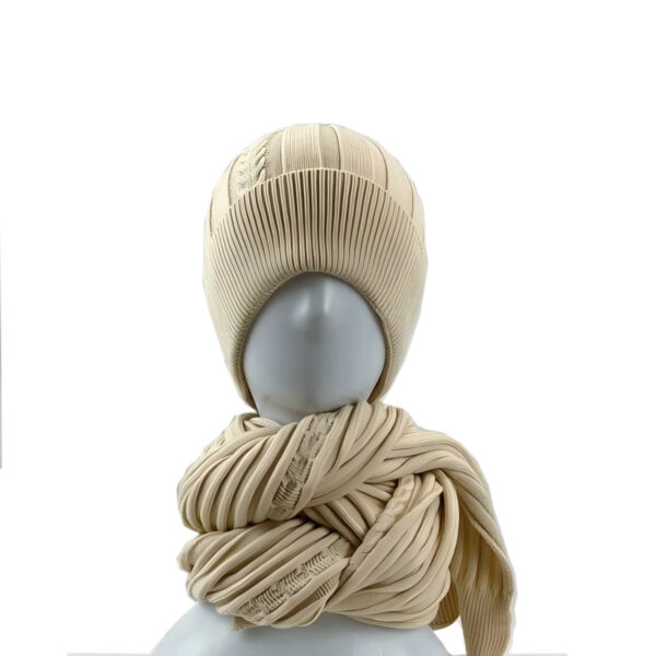 WMZ06 Winter Warm Knit Scarf Beanie  Elegant Soft Hat and Scarf Set comfortable and versatile for various occasions