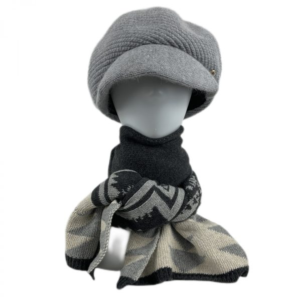 WMZ11 Winter Warm Knit Scarf Knitted Hat  Elegant Soft Hat and Scarf Set comfortable and versatile for various occasions