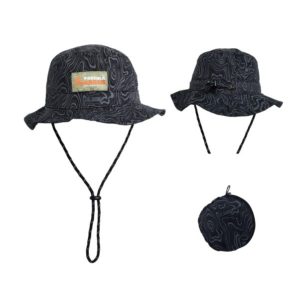 BUK05 Foldable bucket hat with adjustable rope easy to carry