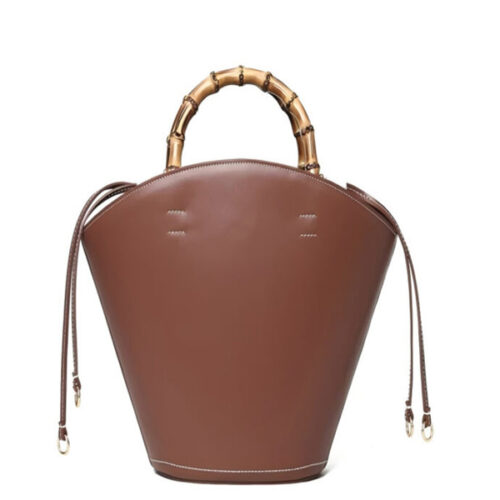 HB04 Classic lady handbag Tote bag Luxury Genuine Leather  Bag With Bamboo  Handle