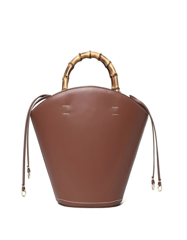 HB04 Classic lady handbag Tote bag Luxury Genuine Leather  Bag With Bamboo  Handle