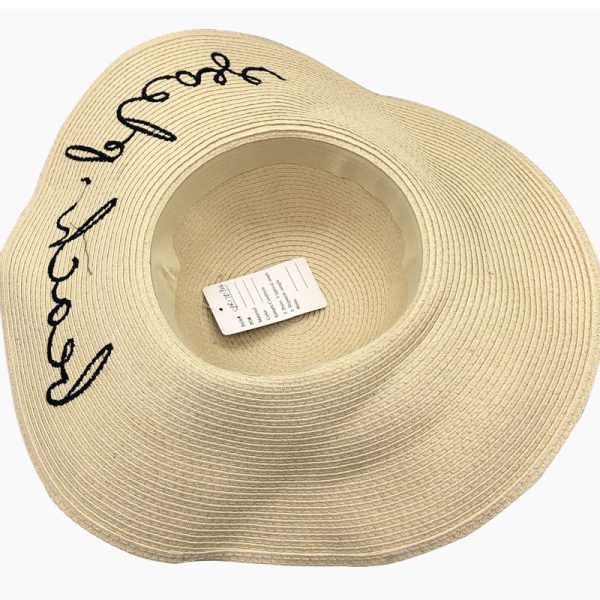 SWH03 Customized logo embroidered Outdoor UV Protection Sun Block Hat  New Style Beach Straw Hat
