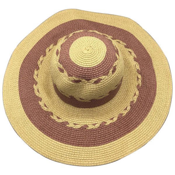 SWH05 Classic Painting Hot Sale Straw Hat For Women Wide Brim  Sun Hat Beach Outdoor UV Protection Hat