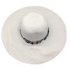 SWH06 Straw Hat Wide Brim Straw Hat Beach Outdoor Women UV Protection Summer Hat