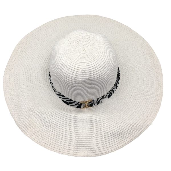 SWH06 Straw Hat Wide Brim Straw Hat Beach Outdoor Women UV Protection Summer Hat