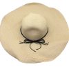 SWH08 Straw Hat Wide Brim Straw Hat Beach Outdoor Women UV Protection Summer Hat 