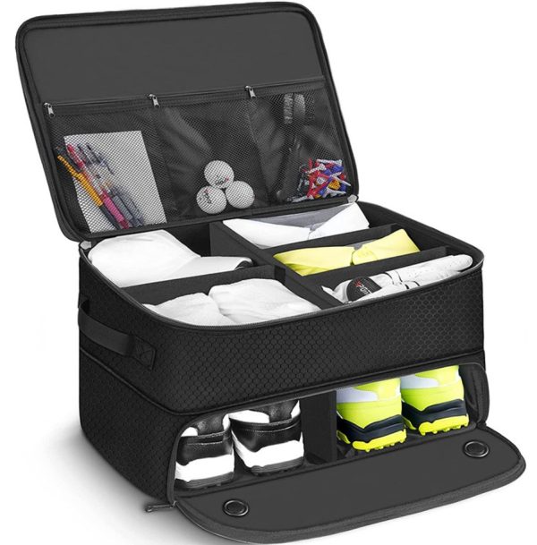 GO02 Polyester Golf Storage Bag,Large Capacity Organizer,Travel Bag,Shoes Bag