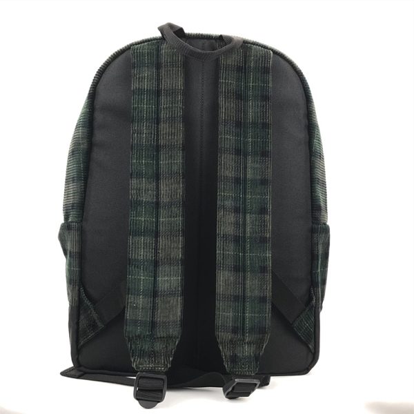 BP11 Corduroy Plaid Large Capacity Backpack Bag Outdoor Bag Travel Bag