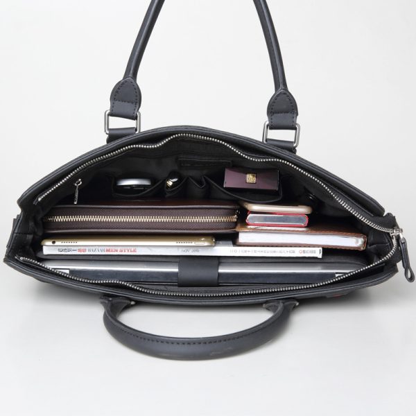 BC01 High Quality Full Grain Genuine Leather Men's Briefcase Laptop Bag