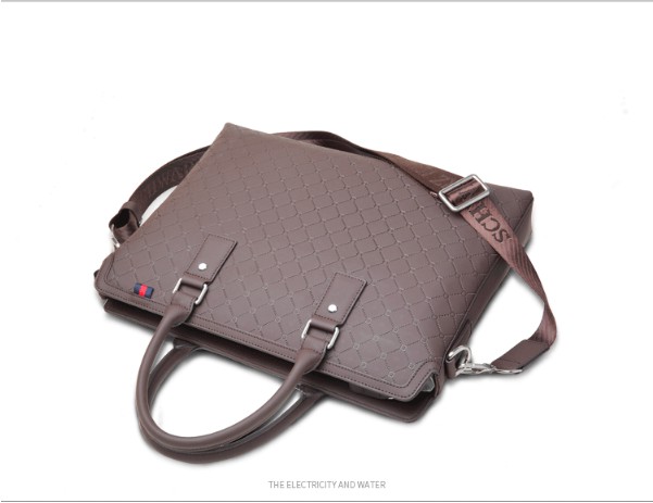 BC01 High Quality Full Grain Genuine Leather Men's Briefcase Laptop Bag