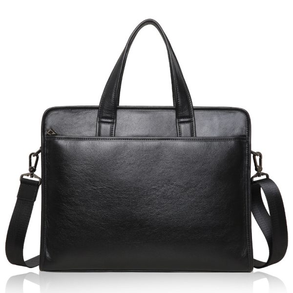 BC02 High Quality Full Grain Genuine Leather Men's Briefcase Laptop Bag