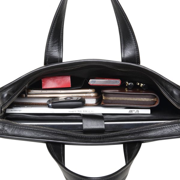 BC02 High Quality Full Grain Genuine Leather Men's Briefcase Laptop Bag