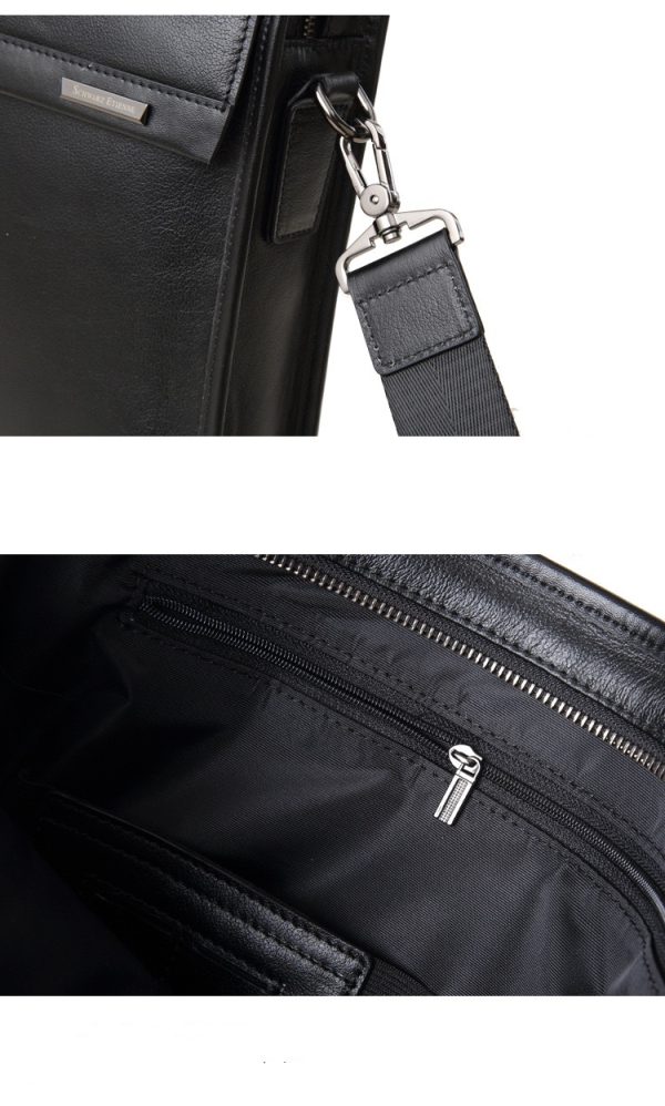 BC02 High Quality Full Grain Genuine Leather Men's Briefcase Laptop Bag