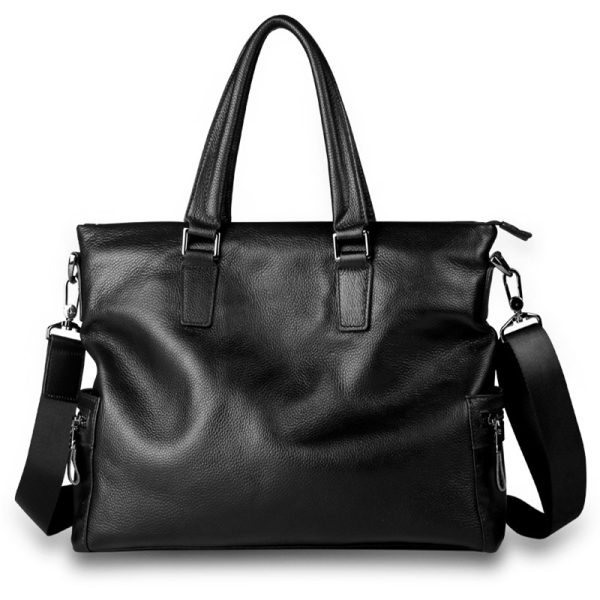 BC04 High Quality Full Grain Genuine Leather Men's Briefcase Laptop Bag
