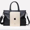 BC04 High Quality Full Grain Genuine Leather Men's Briefcase Laptop Bag