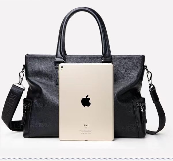 BC04 High Quality Full Grain Genuine Leather Men's Briefcase Laptop Bag