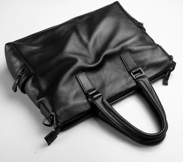 BC04 High Quality Full Grain Genuine Leather Men's Briefcase Laptop Bag
