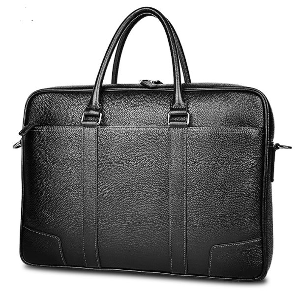 BC06 High Quality Full Grain Genuine Leather Men's Briefcase Laptop Bag