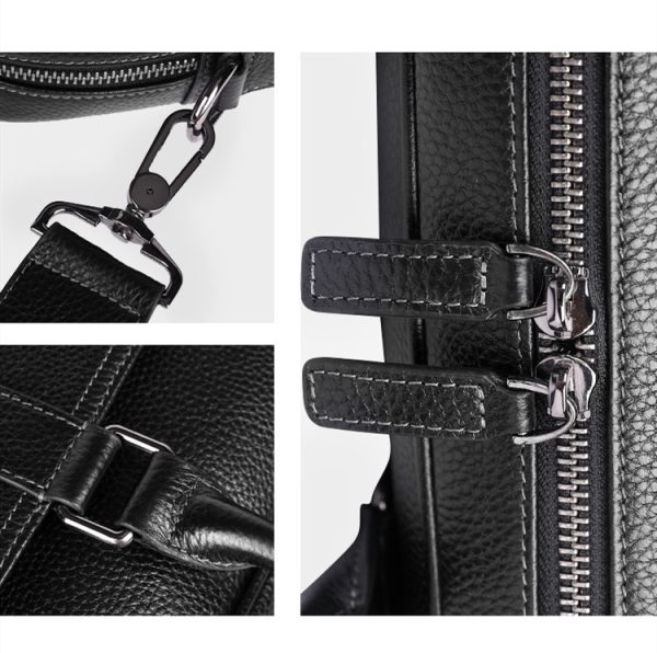 BC06 High Quality Full Grain Genuine Leather Men's Briefcase Laptop Bag