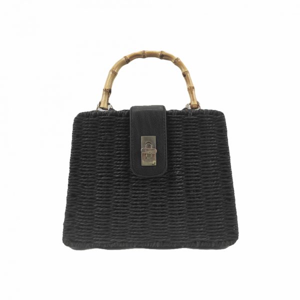 STB04 Handmade Vintage Natural Rattan Beach Bag Women Straw Bag Girls Bamboo Handbag