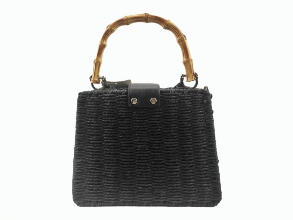 STB04 Handmade Vintage Natural Rattan Beach Bag Women Straw Bag Girls Bamboo Handbag