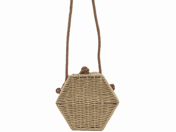 STB13 Purse Hobo Mini Tote Natural Rattan Handmade Straw Vintage Bag Shoulder Bag