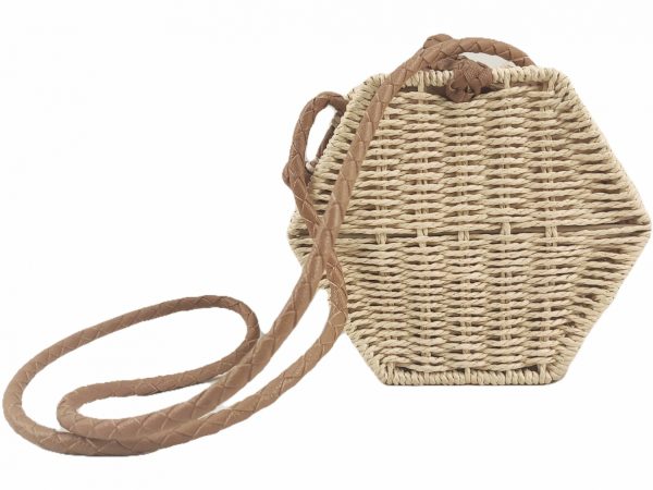STB13 Purse Hobo Mini Tote Natural Rattan Handmade Straw Vintage Bag Shoulder Bag