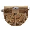 STB03 Handmade Vintage Natural Rattan Beach Bag Women Straw Bag Girls Bamboo Handbag Shoulder Bag