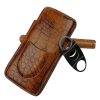 HDB10 Hot selling 3 fingers type cigar leather case holder