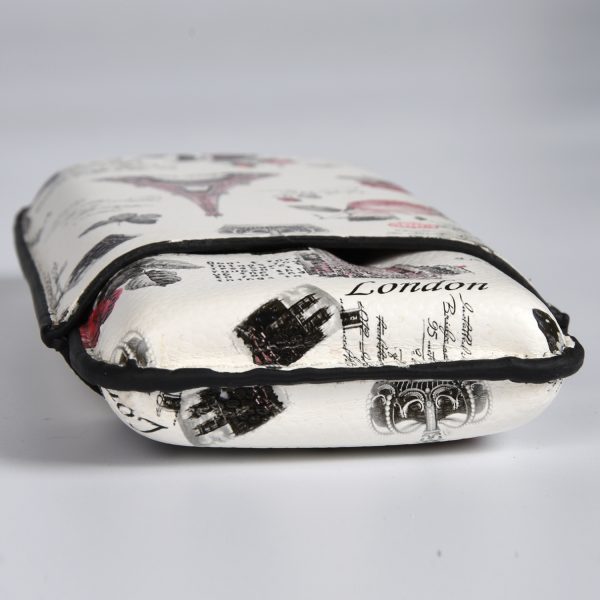 HDB11  3 shot Fancy Custom Handmade PU Leather Cigar Cases