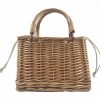STB01 Handmade Vintage Natural Rattan Beach Bag Women Straw Bag Girls Bamboo Handbag