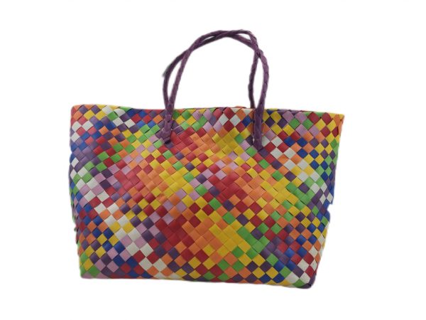 STB10 Rainbow Handmade Travel HandBag Large Capacity Beach Bag
